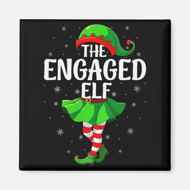 Aimant Womens Engaged Elf Christmas Girls Women Elf Squad (Devant)