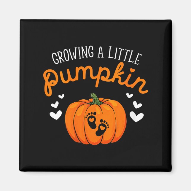 Aimant Womens Growing A-little Pumpkin Halloween Pregnanc (Devant)