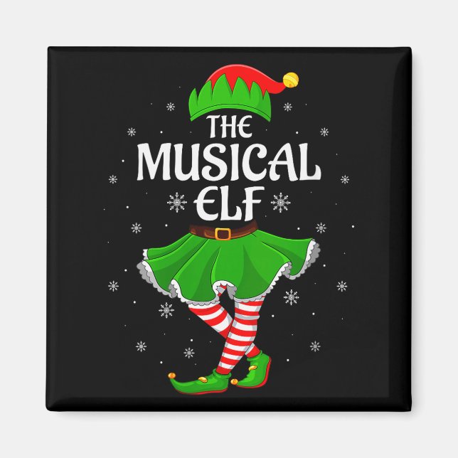 Aimant Womens Musical Elf Christmas Family Girls Women El (Devant)