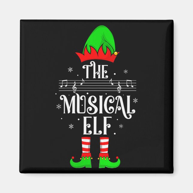 Aimant Womens Musical Elf Xmas Christmas Matching Family  (Devant)