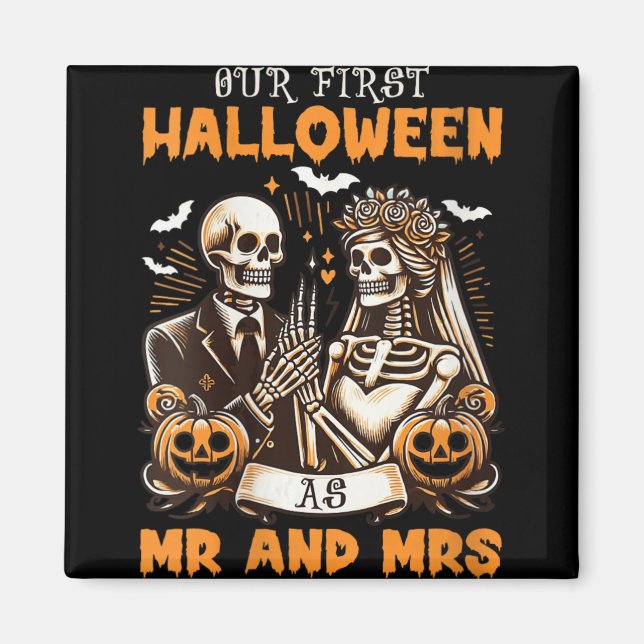 Aimant Womens New Wife And Husband Our First Halloween As (Devant)