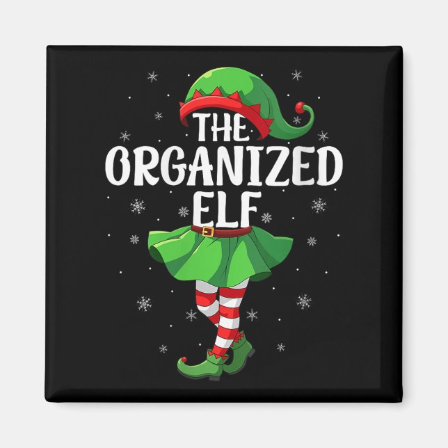 Aimant Womens Organized Elf Christmas Girls Women Elf Squ (Devant)