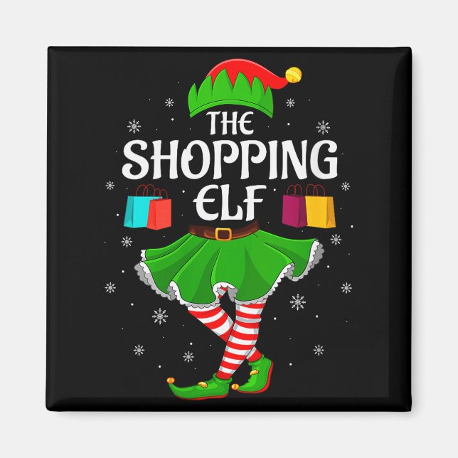 Aimant Womens Shopng Elf Christmas Family Girls Women Elf (Devant)