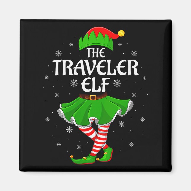 Aimant Womens Traveler Elf Christmas Family Girls Women E (Devant)