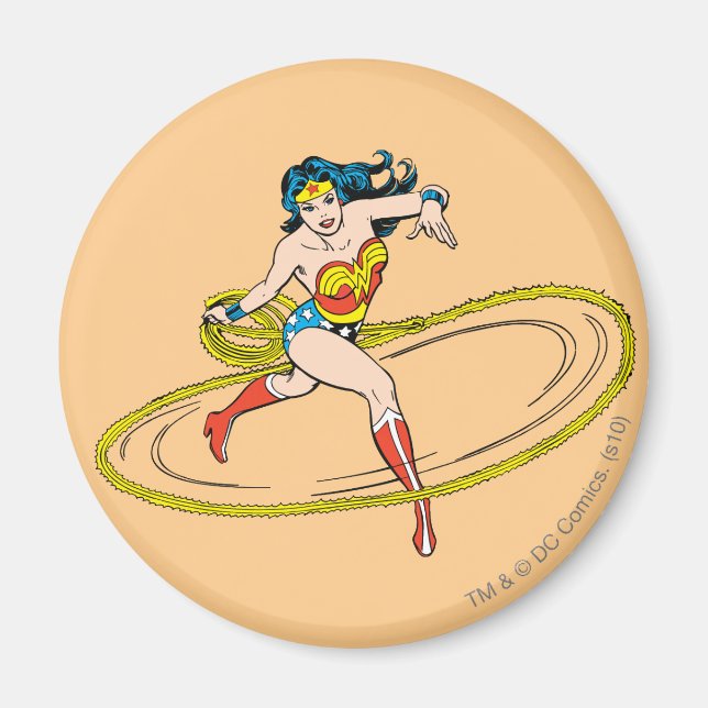 Aimant Wonder Woman entouré de Lasso (Devant)