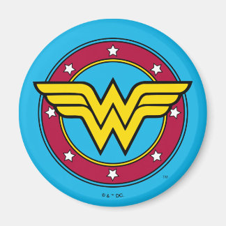 Aimant Wonder Woman | Logo Cercle & Etoiles