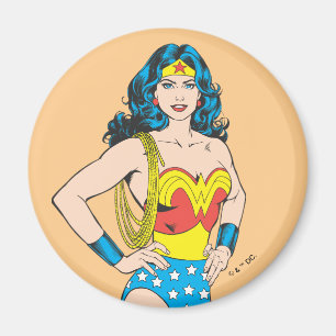 Aimant Wonder Woman   Pose Vintage avec Lasso