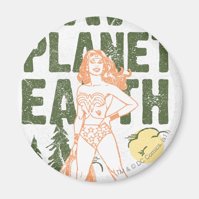 Aimant Wonder Woman Sauver la planète Terre (Devant)