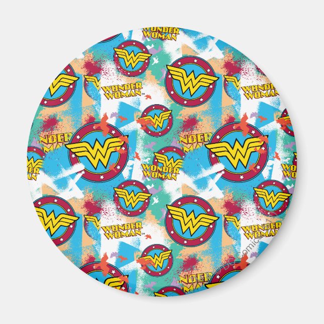 Aimant Wonder Woman Spray Motif de peinture (Devant)