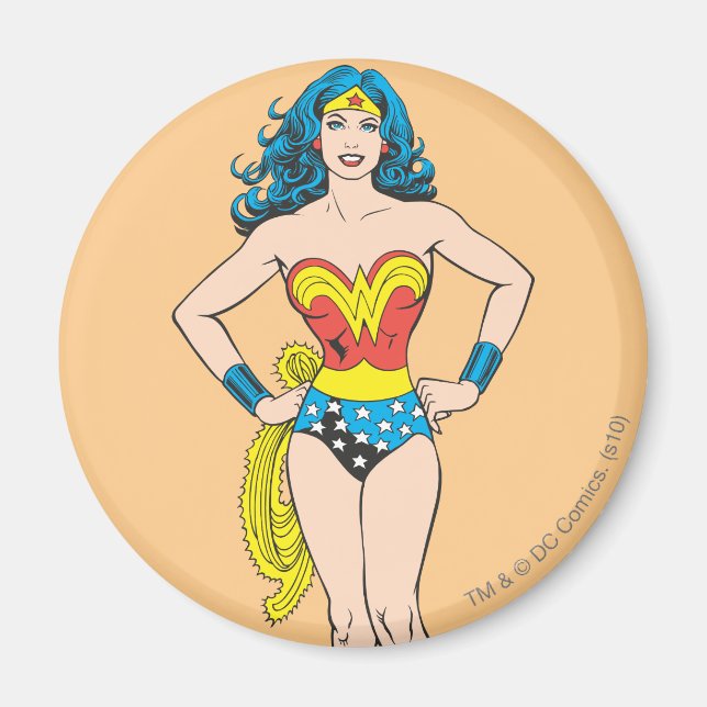 Aimant Wonder Woman tient sur les hanches (Devant)
