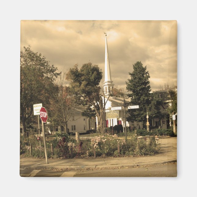 Aimant Woodstock, NY Carré (Devant)