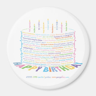 Aimant Wor(l)d Anniversaire de gâteau