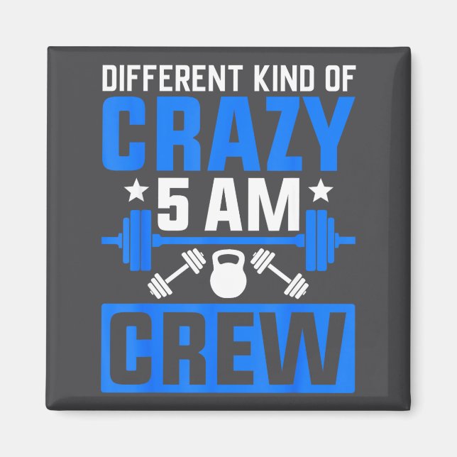 Aimant Workout Squad 5am Crew Funny Gym Quote  (Devant)