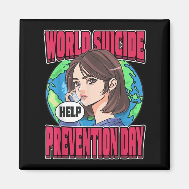 Aimant World Suicide Prevention Day Awareness September 1 (Devant)
