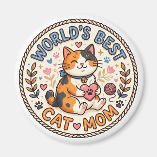 Aimant World's Best Cat Mom Cute