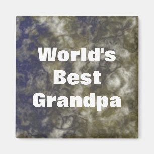 Aimant Worlds Best Grandpa Gold Blue Abstract