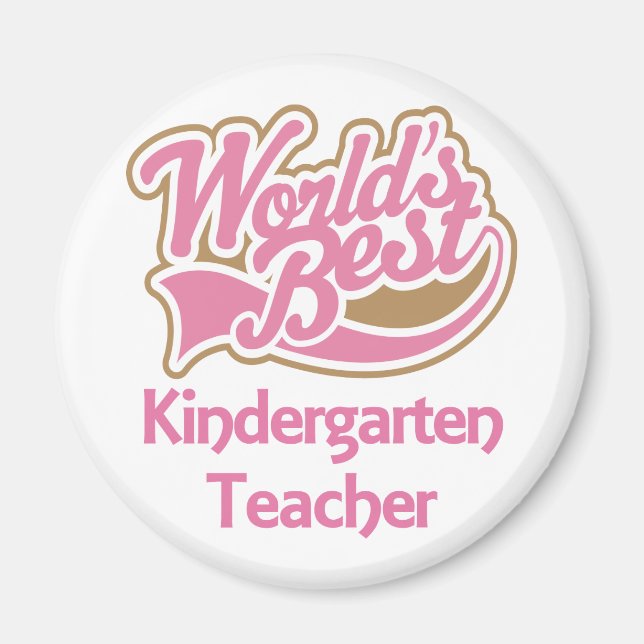 Aimant Worlds Best Kindergarten enseignant (Devant)