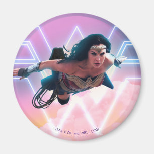 Aimant WW84   Wonder Woman Flying Lo Fi Pastel Graphic