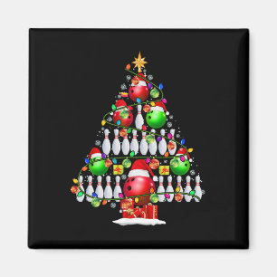 Aimant Xmas Tree Bowling Xmas Lights Père Noël Bowling Ll