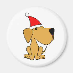 Aimant XX labrador retriever jaune utilisant le casquette