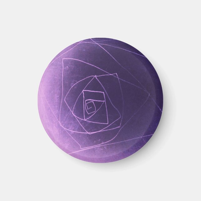 Aimant Yaie violet abstraite couleur spirituelle (Devant)
