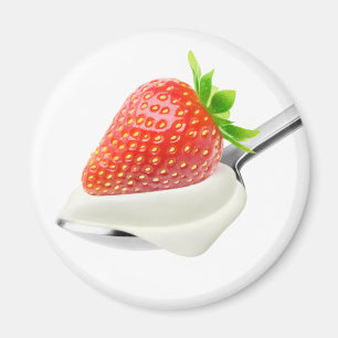 Aimant Yaourt aux fraises