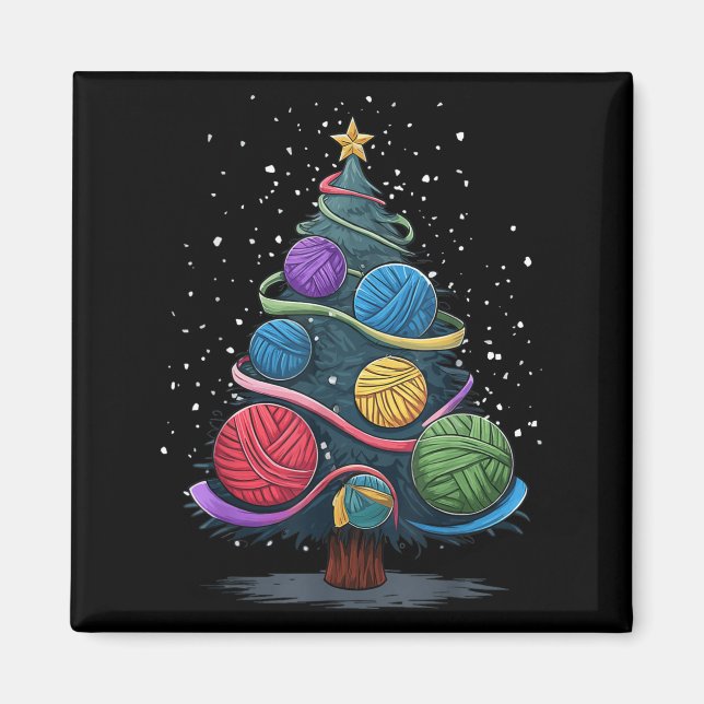 Aimant Yarn Christmas Tree  (Devant)