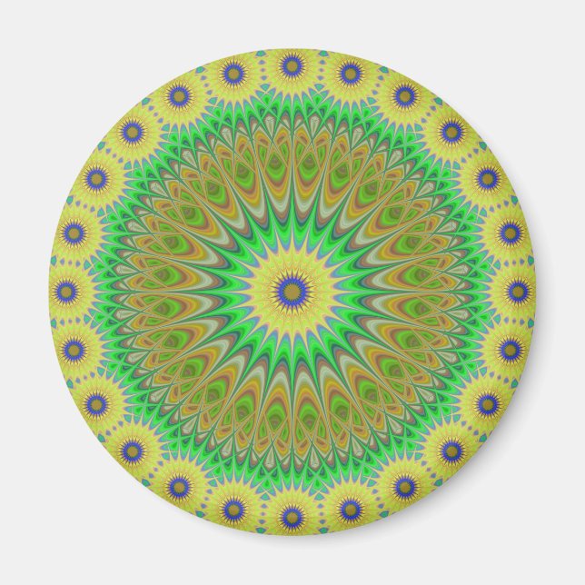 Aimant Yellow flower mandala (Devant)