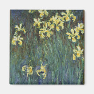 Aimant Yellow Irises par Claude Monet, Art Vintage