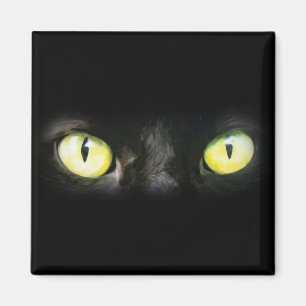 Aimant Yeux de chats, taches noires et jaunes