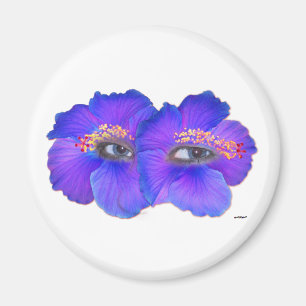 Aimant Yeux d'Hibiscus - Bleu