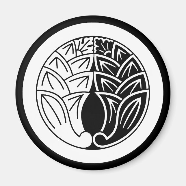 Aimant Yin et yang Embrasser les géants japonais en cercl (Devant)