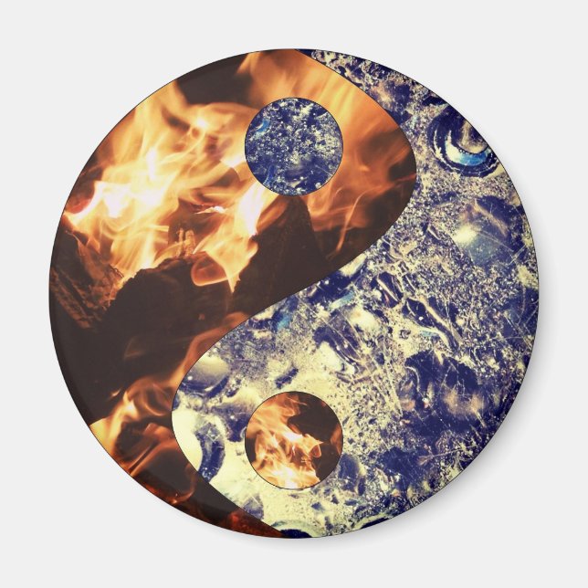 Aimant Yin Yang Fire & Ice (Devant)