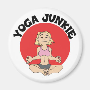 Aimant Yoga Junkie Cadeau