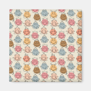 Aimant Yoga pose motif   Yoga sans couture motif 42