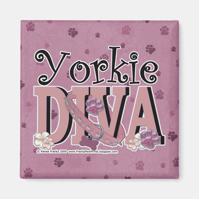 Aimant Yorkie DIVA (Devant)
