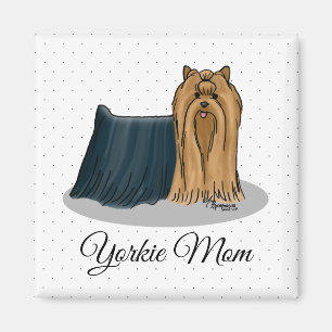 Aimant Yorkie Maman (Yorkshire Terrier Maman) Mignonne Ma