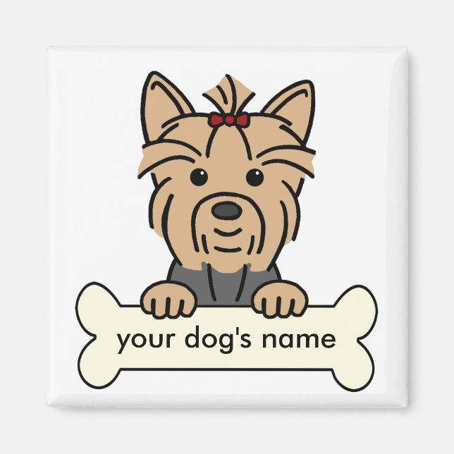 Aimant Yorkie personnalisé (Devant)