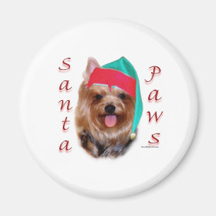 Aimant Yorkshire Terrier Père Noël Paws