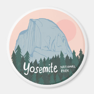 Aimant Yosemite National Park Half Dome Pink
