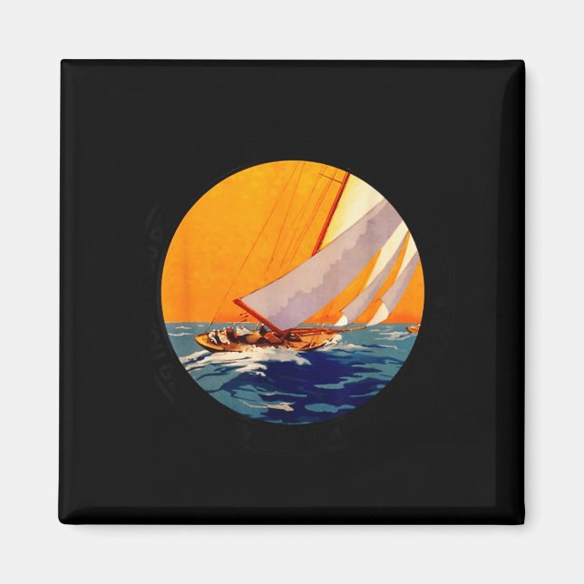 Aimant You Don't Stop Sailing When You Get Old Funny Old  (Devant)