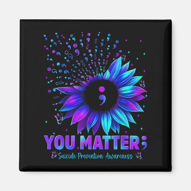 Aimant You Sunflower Suicide Prevention Awareness Men Wom (Devant)