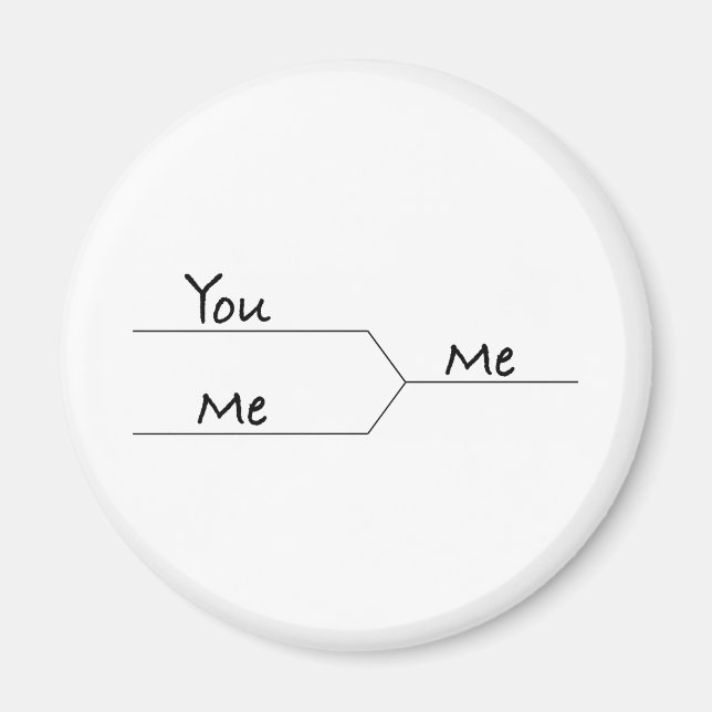 Aimant "You Vs. Me" Marche Bracket style folie (Devant)
