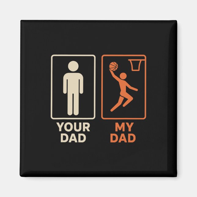 Aimant Your Dad My Dad Sketll Dunk Daughter Son Father's  (Devant)