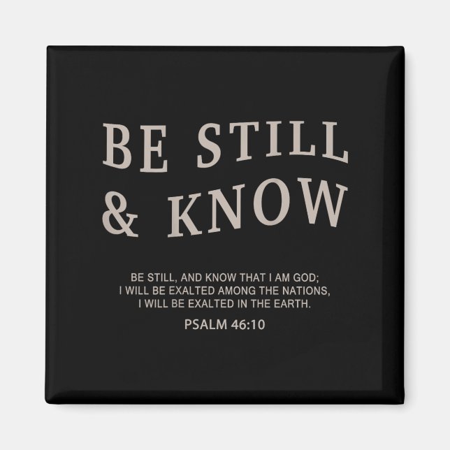 Aimant Youth Be Still &amp; Know Christian Teen Girl Wome (Devant)