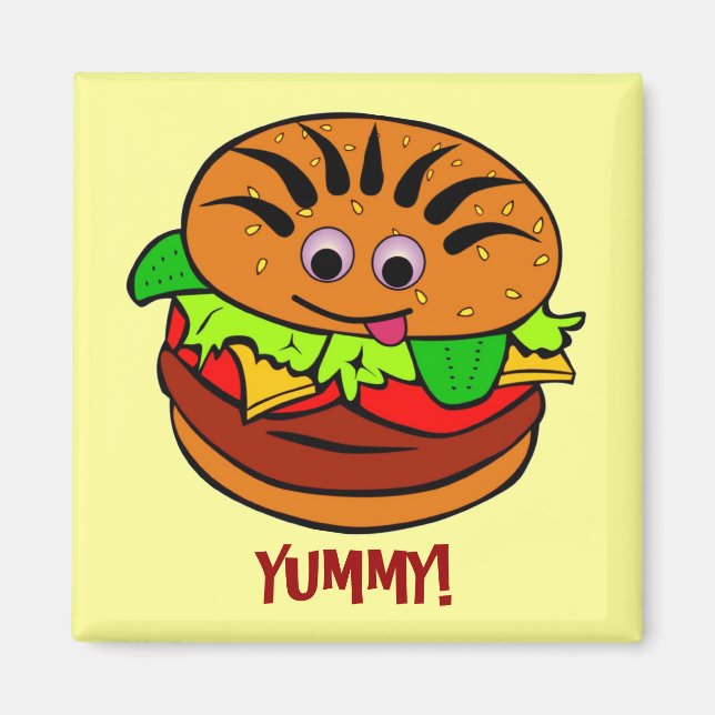Aimant Yummy Hamburger (Devant)