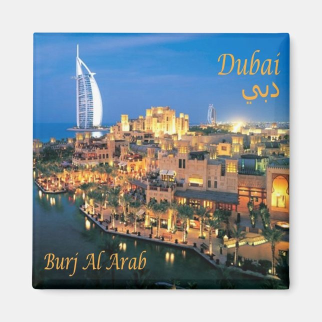 Aimant zAE074 BURJ AL ARAB Dubaï, Réfrigérateur (Devant)