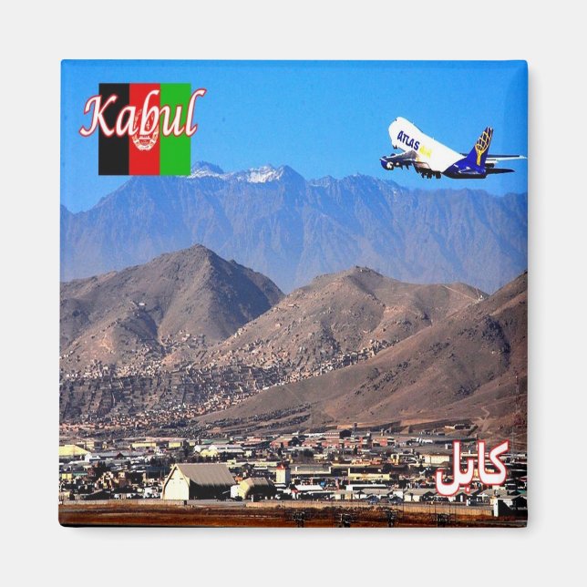 Aimant zAF007 Aéroport KABUL, Afghanistan, Fridge (Devant)