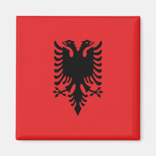 Aimant zAL001 DRAPEAU ALBANAIS, Albanie, réfrigérateur