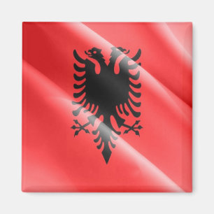 Aimant zAL002 Albanie agitant DRAPEAU, Albanie, réfrigéra
